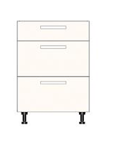 Corp inferior cu 3 sertare  (1 sertar mic și 2 mari)