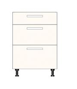 Corp inferior cu 3 sertare (înălțimi diferite)